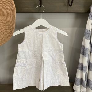 White Lilly Pulitzer Floral Baby Dress Size 6/12M